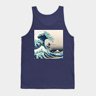 Kanagawa wave - Funny Wakeboarding Meme Tank Top